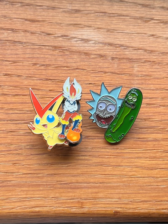 Pokemon Other - 4 Pokemon Rick and Morty Enamel Pins